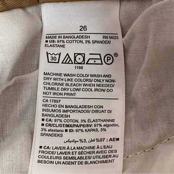 NWT OLD NAVY / Bootcut Khaki Crumb on Down Pants Size 26 - Picture 4 of 10